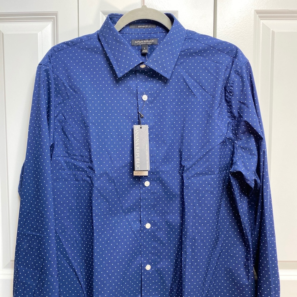 New Banana Republic Slim-Fit Tech-Stretch Shirt